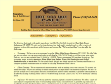 Tablet Screenshot of hotdoghutcafe.com